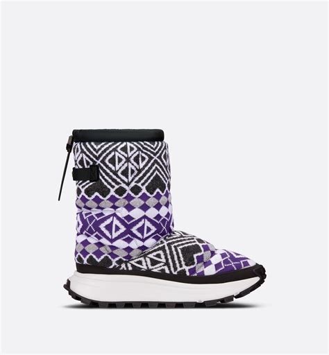 Dior Snow Ski Ankle Boot Purple, Deep Gray and White CD 